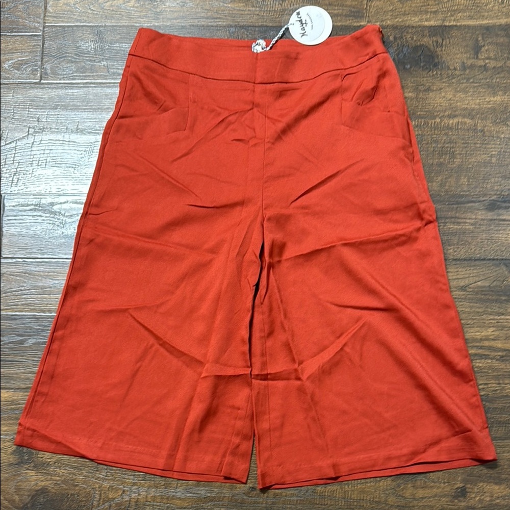 Hayden Los Angeles Vibrant Orange Red Culottes size large